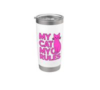 My Cat My Rules Gobelet isotherme en acier inoxydable double paroi
