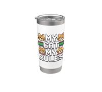 My Cat My Rules Gobelet isotherme en acier inoxydable double paroi