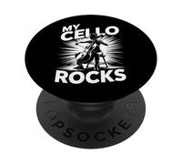 My Cello Rocks Dicton Humoristique pour violoncelliste PopSockets PopGrip Adhésif