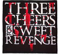 My Chemical Romance - Ecusson à repasser "Three Cheers For Sweet Revenge", tissu tissé RO12898 (taille unique) (Noir/Blanc/Rouge)