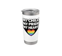 My Child My Pride My Heart Support pour parents LGBTQ Gobelet isotherme en acier inoxydable double paroi