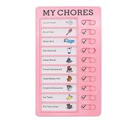 My Chores Tableau de liste de contrôle portable, pratique, réglable et amovible pour soins quotidiens des personnes âgées, mignon pour femme et homme