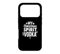 My Christmas Spirit is Vodka Festive Funny Holiday Humor Coque pour iPhone 17 Pro