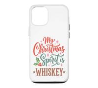 My Christmas Spirit is Whiskey Funny Holiday Drinking Coque pour iPhone 12/12 Pro