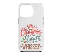 My Christmas Spirit is Whiskey Funny Holiday Drinking Coque pour iPhone 13 Pro