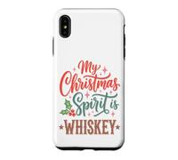 My Christmas Spirit is Whiskey Funny Holiday Drinking Coque pour iPhone XS Max
