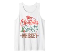 My Christmas Spirit is Whiskey Funny Holiday Drinking Débardeur