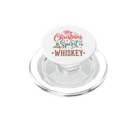 My Christmas Spirit is Whiskey Funny Holiday Drinking PopSockets PopGrip pour MagSafe