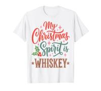 My Christmas Spirit is Whiskey Funny Holiday Drinking T-Shirt