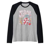 My Class is Full of Sweet Hearts Teacher Pot de Saint-Valentin Manche Raglan