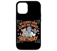 My Clients Have Claws and Fangs Toiletteur vétérinaire Amusant d'halloween Coque pour iPhone 12/12 Pro