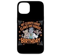 My Clients Have Claws and Fangs Toiletteur vétérinaire Amusant d'halloween Coque pour iPhone 13