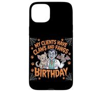 My Clients Have Claws and Fangs Toiletteur vétérinaire Amusant d'halloween Coque pour iPhone 15 Plus