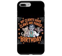 My Clients Have Claws and Fangs Toiletteur vétérinaire Amusant d'halloween Coque pour iPhone 7 Plus/8 Plus