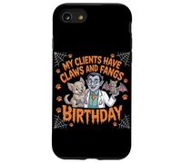 My Clients Have Claws and Fangs Toiletteur vétérinaire Amusant d'halloween Coque pour iPhone SE (2020) / 7/8
