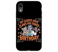 My Clients Have Claws and Fangs Toiletteur vétérinaire Amusant d'halloween Coque pour iPhone XR