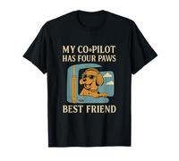 My Co-Pilot Has Four Paws Trucker Dog T-Shirt