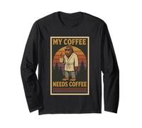 My Coffee Needs Coffee Lover Funny Bigfoot Coffee Manche Longue