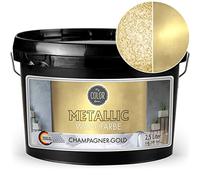 My COLOR Room Peinture murale métallique (2500 ml - Champagne-Or) - Effet - Peinture créative pour décoration murale avec aspect métallique pour intérieur - Peinture décorative Made in Germany