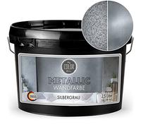 My COLOR Room Peinture murale métallique (gris argenté - 2500 ml) - Effet créatif pour décoration murale avec aspect métallique pour l'intérieur - Peinture décorative fabriquée en Allemagne