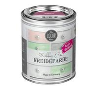 My COLOR Room Shabby Chic Peinture à la craie pour meubles de cuisine et meubles de cuisine sans ponçage 750 ml Rouge vin Peinture à la craie à base d'eau pour bois et autres, avec un fort pouvoir