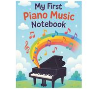 My Colorful Piano Music Notebook: Fun & Magical Blank Sheet Music Book for Kids - 100 Pages with Large Staves for Easy Practice and Composition