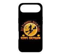 My Corgi Dog Rides Shotgun Witch Broom Funny Halloween Coque pour iPhone Air