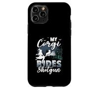 My Corgi Rides Shotgun Cool Halloween Protector pour chien sorcier Coque pour iPhone 11 Pro