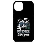 My Corgi Rides Shotgun Cool Halloween Protector pour chien sorcier Coque pour iPhone 13
