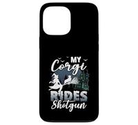 My Corgi Rides Shotgun Cool Halloween Protector pour chien sorcier Coque pour iPhone 13 Pro Max