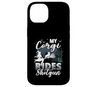 My Corgi Rides Shotgun Cool Halloween Protector pour chien sorcier Coque pour iPhone 14