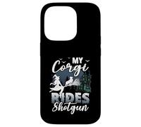 My Corgi Rides Shotgun Cool Halloween Protector pour chien sorcier Coque pour iPhone 14 Pro