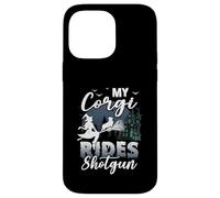 My Corgi Rides Shotgun Cool Halloween Protector pour chien sorcier Coque pour iPhone 14 Pro Max