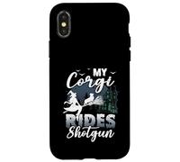 My Corgi Rides Shotgun Cool Halloween Protector pour chien sorcier Coque pour iPhone X/XS
