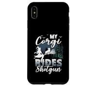 My Corgi Rides Shotgun Cool Halloween Protector pour chien sorcier Coque pour iPhone XS Max