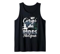 My Corgi Rides Shotgun Cool Halloween Protector pour chien sorcier Débardeur