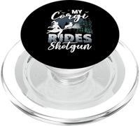 My Corgi Rides Shotgun Cool Halloween Protector pour chien sorcier PopSockets PopGrip pour MagSafe