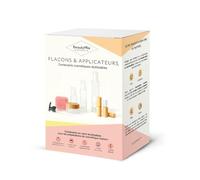 MY COSMETIK - Coffret Zéro déchet : flacons et applicateurs réutilisables - 8 contenants pour cosmétique maison en verre et en bambou éco-responsables et réutilisables - BeautyMix