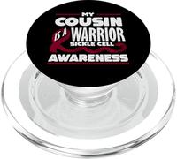 My Cousin is A Warrior Faucille Cell Awareness PopSockets PopGrip pour MagSafe