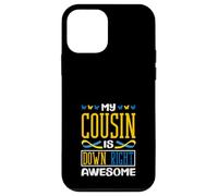 My Cousin is Down Right Awesome Down Syndrome de Down T21 Coque pour iPhone 12 Mini