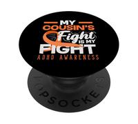 My Cousins Fight is My Fight Ruban Orange de Sensibilisation au TDAH PopSockets PopGrip Adhésif