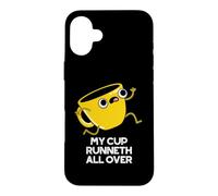 My Cup Runneth All Over Funny Bible Pun Coque pour iPhone 16 Plus
