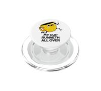 My Cup Runneth All Over Funny Bible Pun PopSockets PopGrip pour MagSafe
