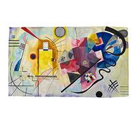 My Custom Style Drap de plage #Art-Jaune-RougeBleu Kandinsky# Coton Full Print 180 x 100
