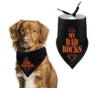My Dad Rocks Bandanas triangulaires pour Chien, écharpe Mignonne pour Animal de Compagnie de Petite, Moyenne et Grande Taille