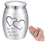 My Dad Small Keepsake Urn Mini Urns Ashes Holder Heart Miniature Funeral Container Stainless Steel Engraving Papa URNE POUR ANIMAL