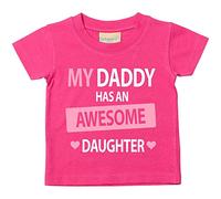 My Daddy A un superbe Fille T-shirt bébé tout-petit enfants Disponible en tailles 0-6 mois pour 14-15 ans diverses Couleurs Disponibles fête des pères rose rose 3-4 ans