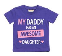 My Daddy A un superbe Fille T-shirt bébé tout-petit enfants Disponible en tailles 0-6 mois pour 14-15 ans diverses Couleurs Disponibles fête des pères violet violet 0-6 mois