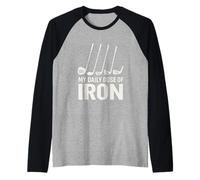 My Daily Dose of Iron Humour Fer De Golf Drôle Golfeur Manche Raglan