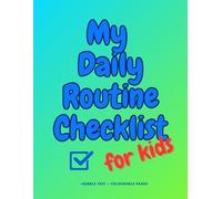 My Daily Routine Checklist for Kids - Colouring Pages with Bubble Word Text (& small matching pictures)